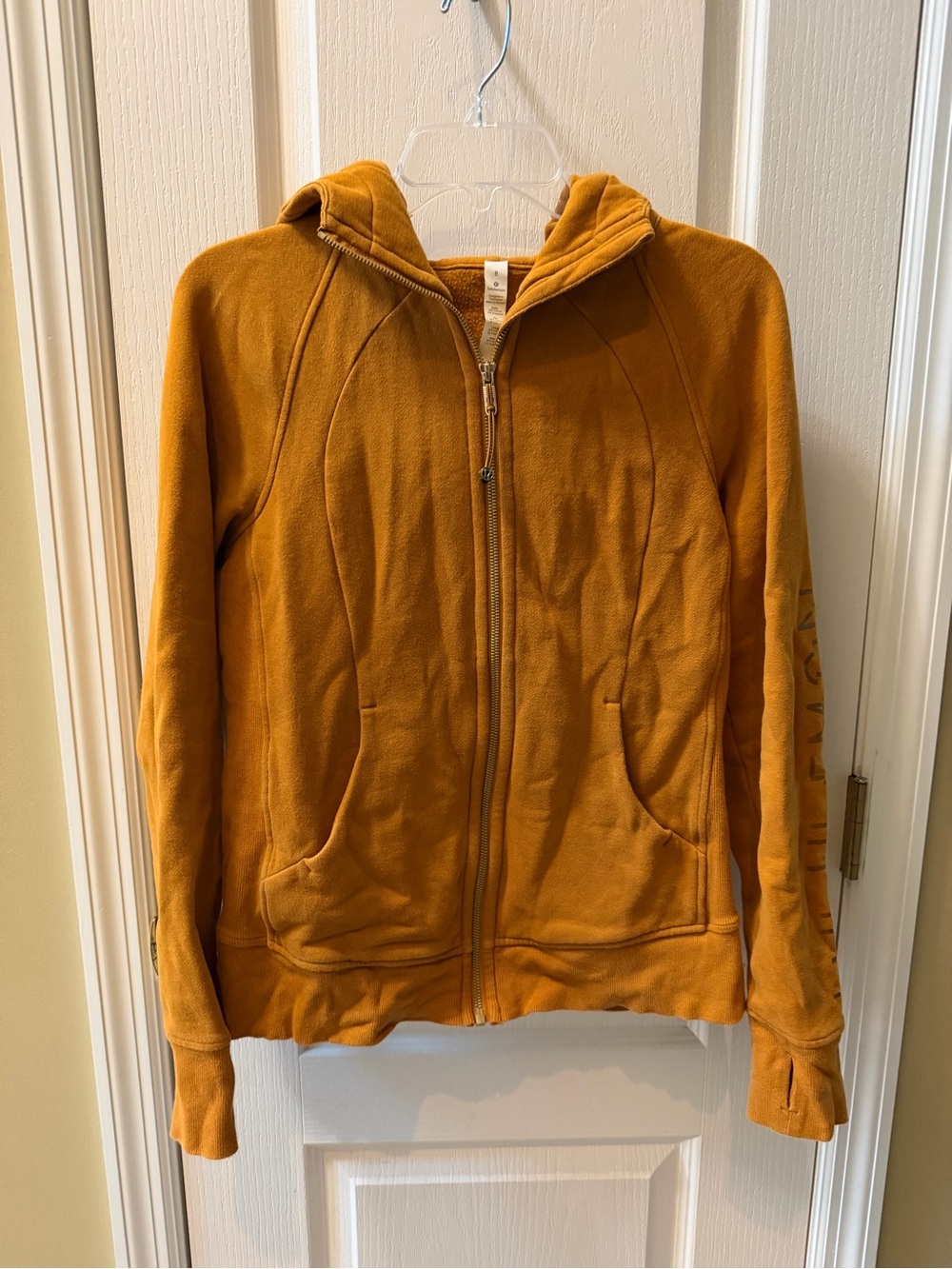 Lululemon Mustard Yellow Scuba 8
